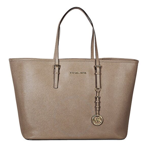 MICHAEL KORS SAFFIANO LEATHER TOTE/ COLOR: SAND DUNE - Picture 1 of 6